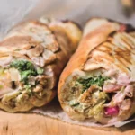Charcoal-grilled Middle Eastern chicken wrap in Madrid